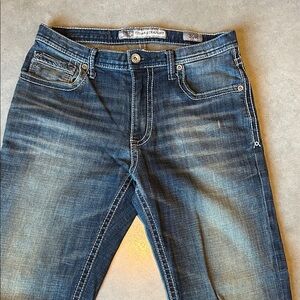 BKE Men's Straight Jeans in Classic Blue
